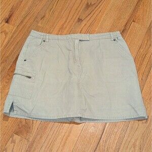 Vintage Y2K Herman Geist Khaki Cargo Pocket Skirt Skirt with Shorts Gorpcore